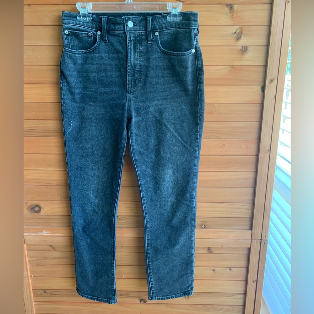 Madewell The Perfect Vintage Jean, Black Armand Wash, Size 28